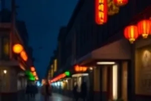 《雪落之前的三小时》封面：落雪小镇的长街与路灯